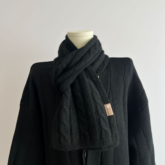 Knit Plain Scarf Cable