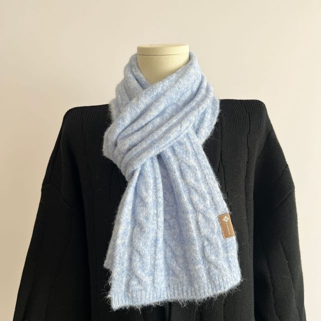 Knit Plain Scarf Cable