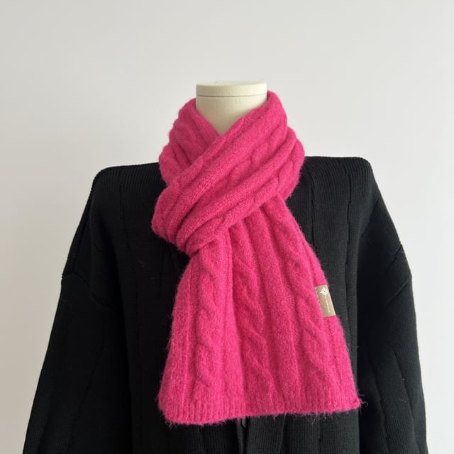 Knit Plain Scarf Cable