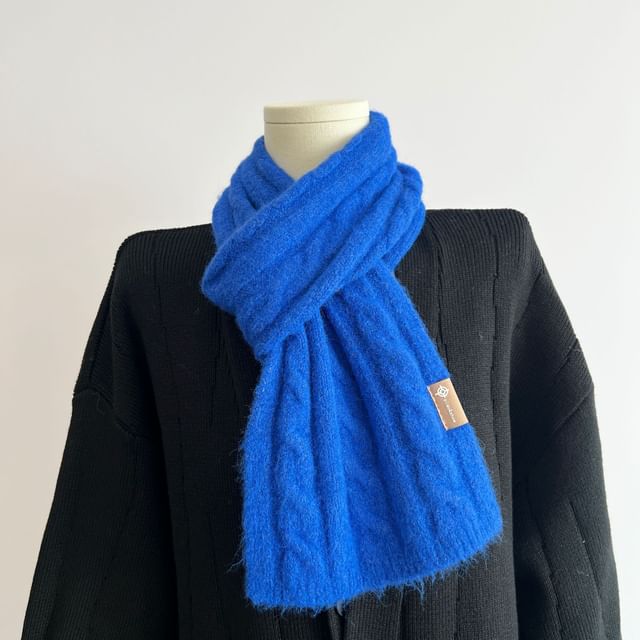Knit Plain Scarf Cable