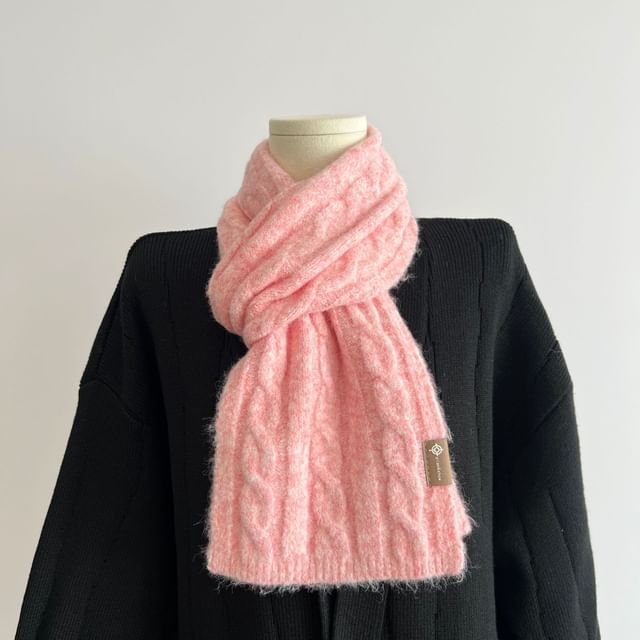Knit Plain Scarf Cable
