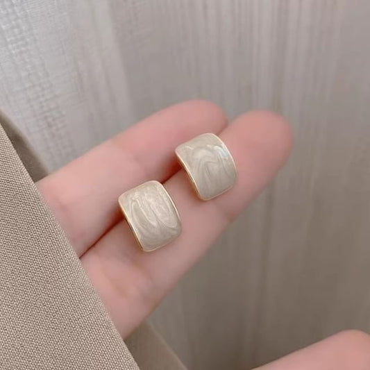 Stud Earring Glaze Alloy