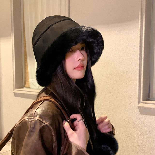 Faux Shearling Pom Hat