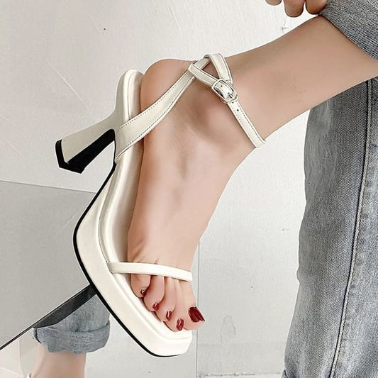 Platform Ankle Chunky Sandals Heel Strap