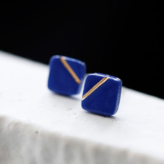 Stud Ceramic Earring Square