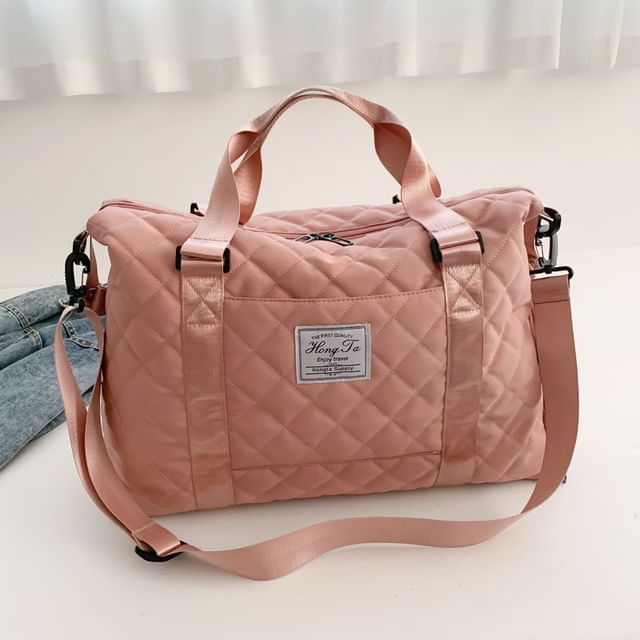 Applique Quilted Carryall Bag