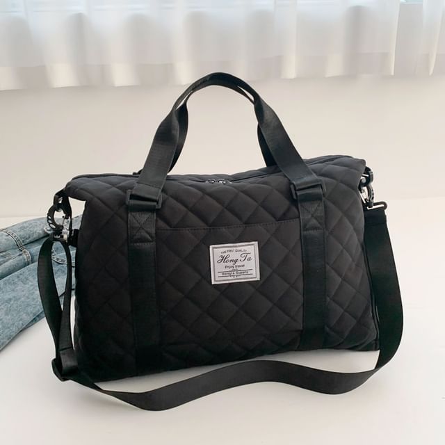 Applique Quilted Carryall Bag