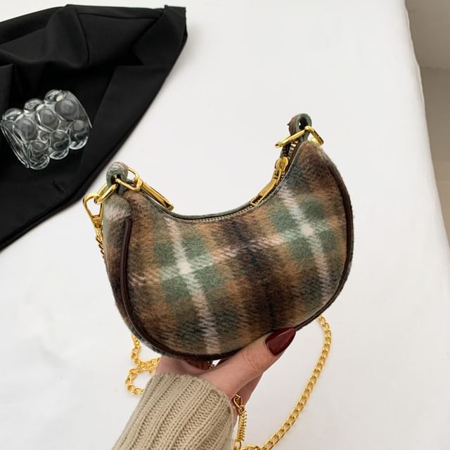 Patterned Strap Bag Crossbody Chain