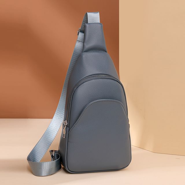 Bag Sling Leather Faux Plain