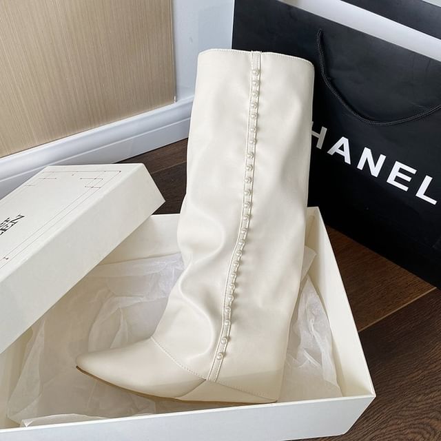 Boots Pointy Wedge Tall