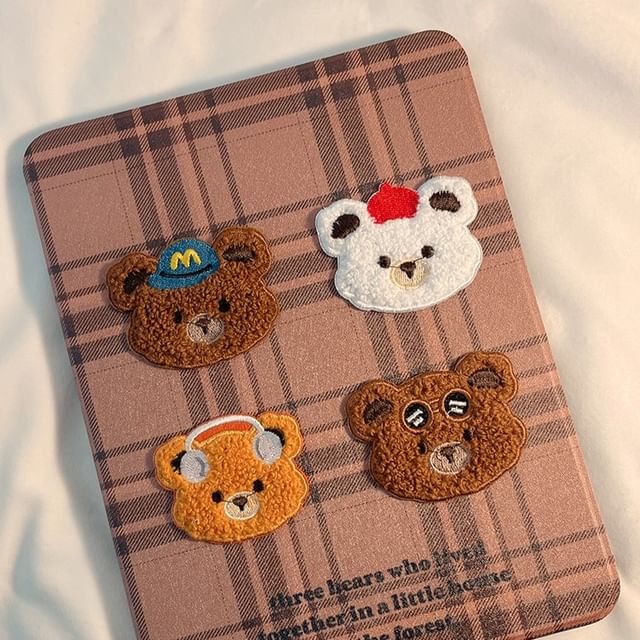 iPad Bear Case Plaid