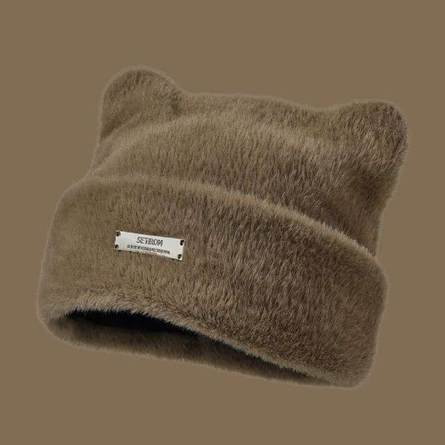 Ear Metal Hat Cat Plate Chenille