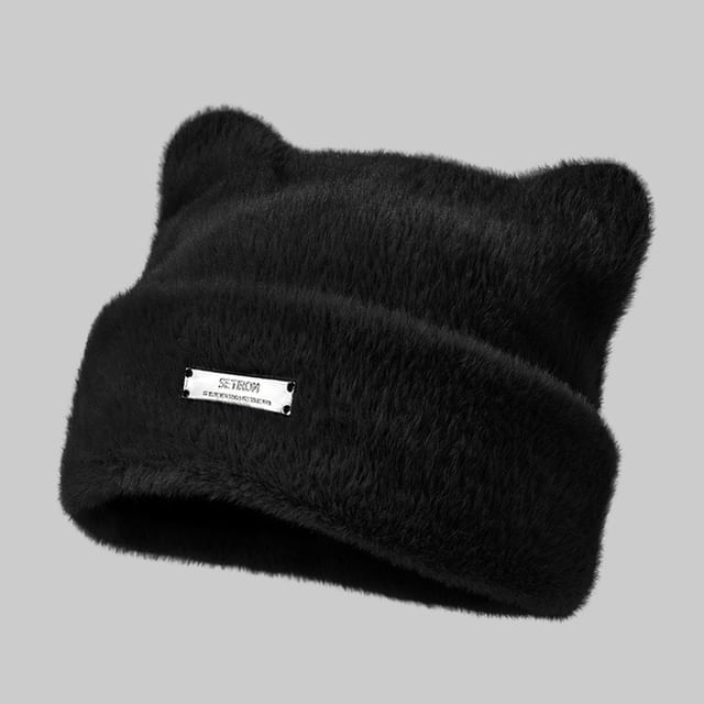 Ear Metal Hat Cat Plate Chenille