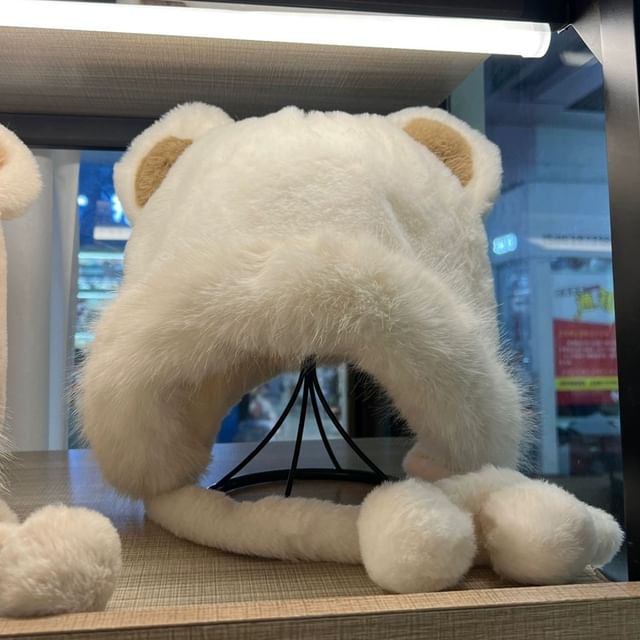 Bear Chenille Trapper Hat Ear