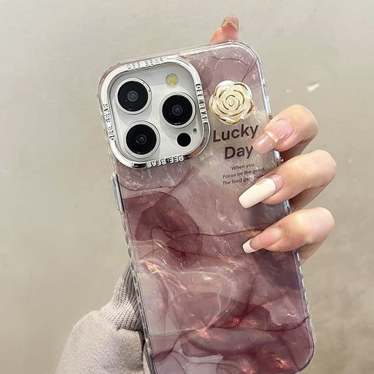 Floral Marble Phone Case Print