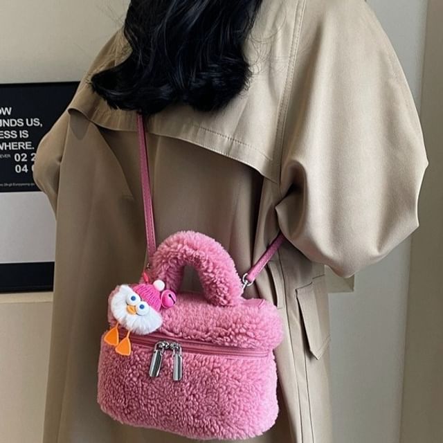 Crossbody Charm Set Bag Faux / Shearling