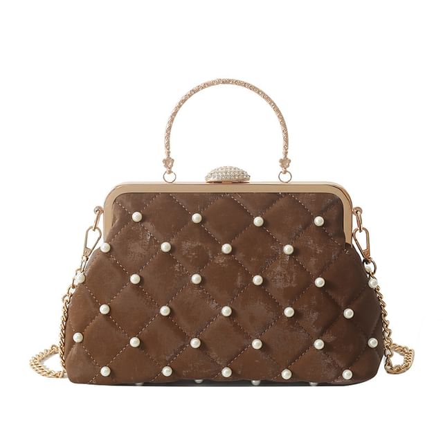 Strap Faux Pearl Chain Bag Crossbody