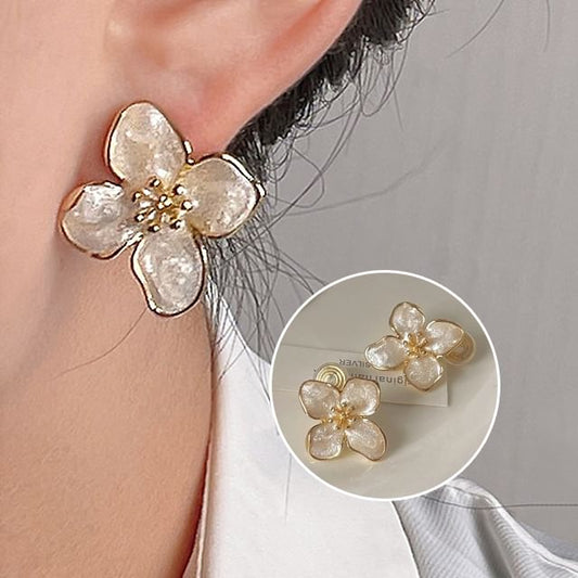 Ear Alloy Floral Glaze Cuff