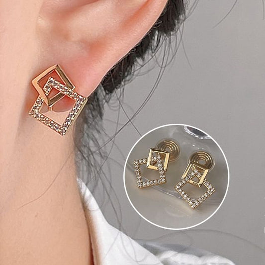 Cuff Square Rhinestone Alloy Ear