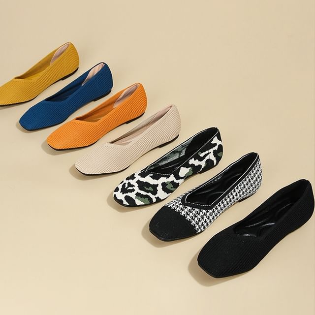 Square Woven Flats Toe
