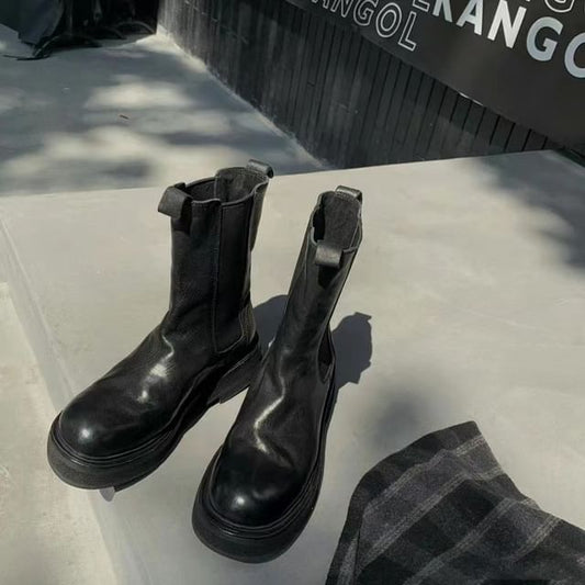 Boots Short Chelsea Faux Leather