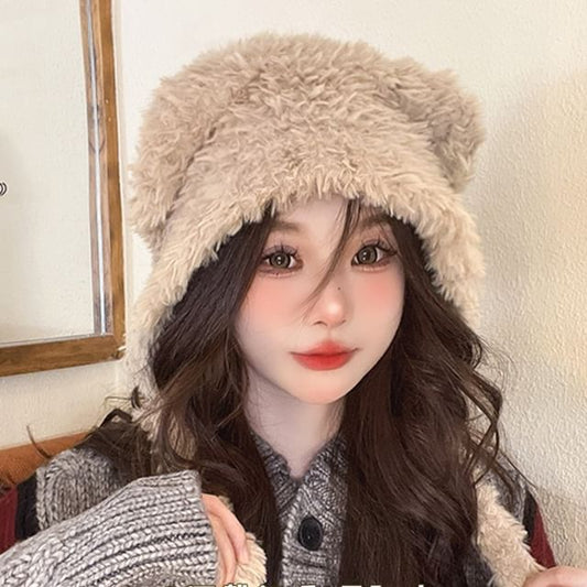 Hat Earflap Bear Fluffy Ear