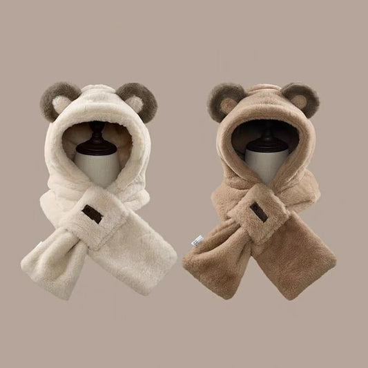 Scarfed Trapper Bear Hat Ear