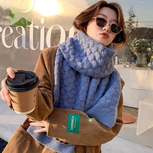 Pointelle Knit Scarf Plain