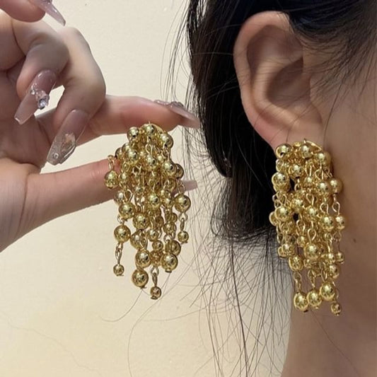 Earring Fringed Ball