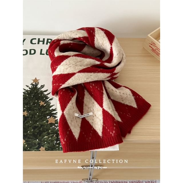 Scarf Knit Argyle