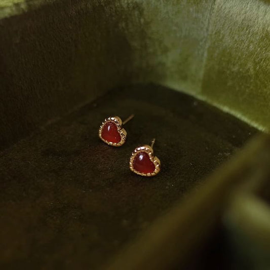 Silver Sterling Stud Heart Earring