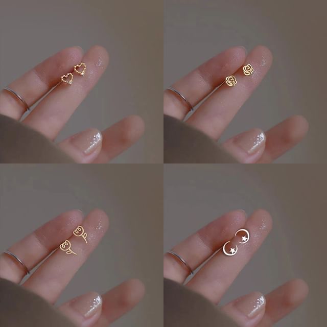 Silver (Various Sterling Stud Earring Designs)