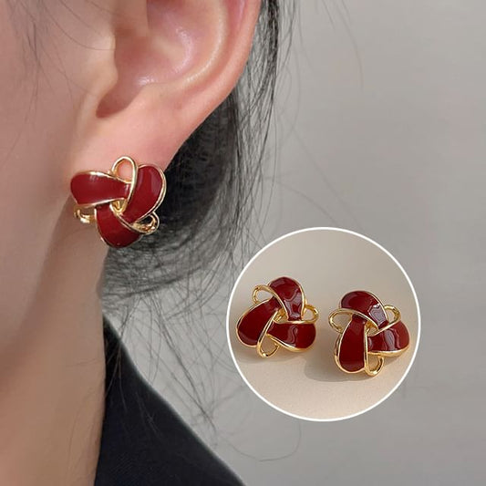 Earring Geometric Clip-On Glaze