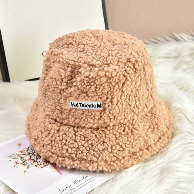Bucket Fleece Lettering Hat