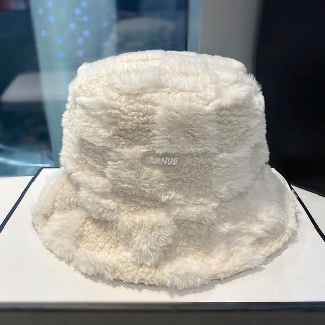 Hat Lettering Plaid Bucket