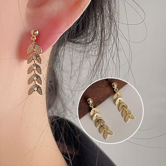 Leaf Alloy Dangle Earring