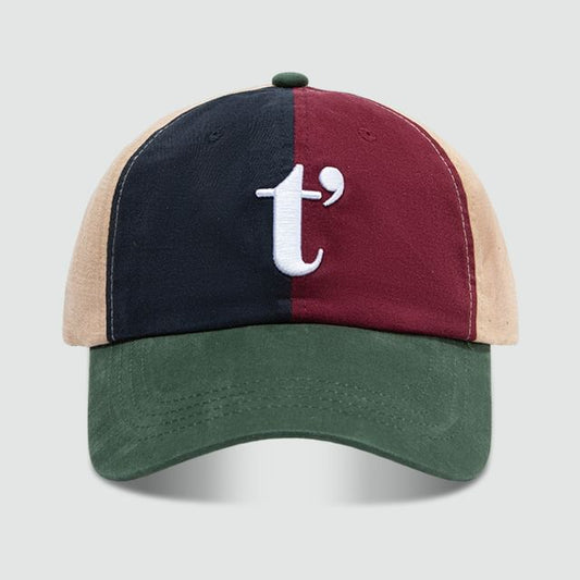 Embroidered Cap Color Lettering Baseball Block