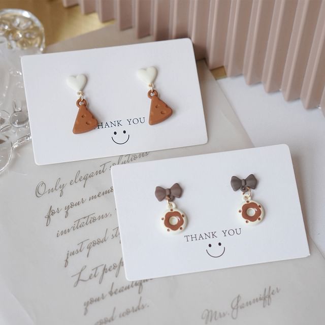 Drop / Earring Cheese Alloy Donut