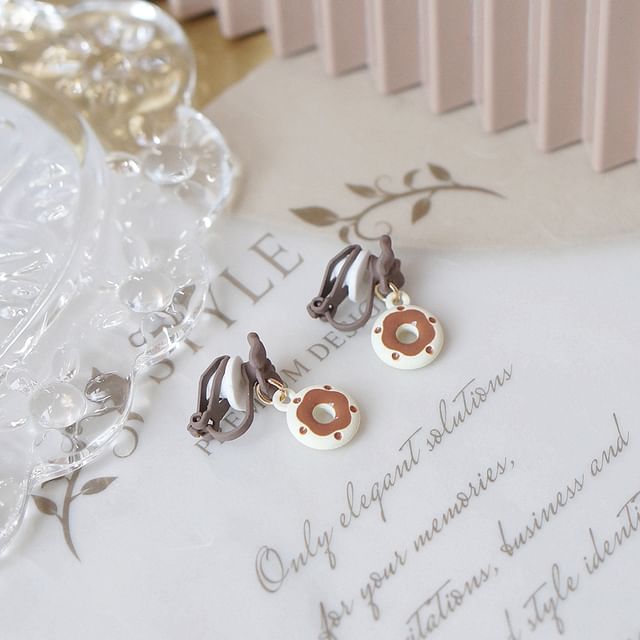 Drop / Earring Cheese Alloy Donut
