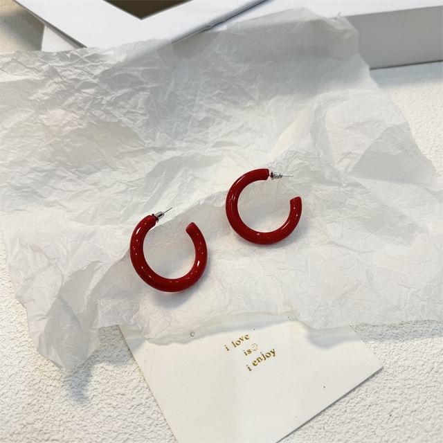 Earring Open (Various Designs) Alloy Hoop