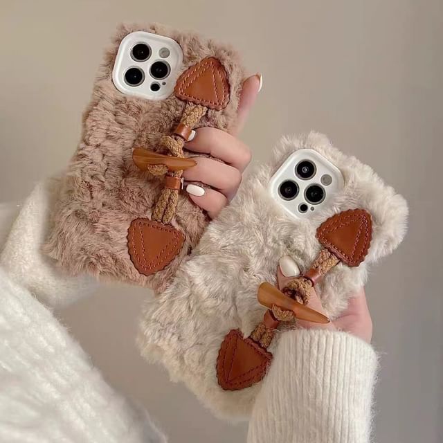 Toggle Phone Button Case Chenille