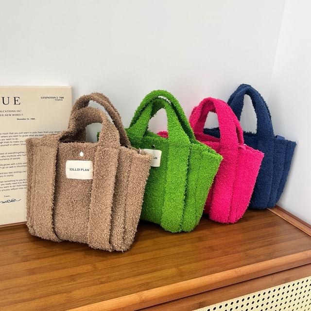Crossbody Handle Bag Fluffy Top