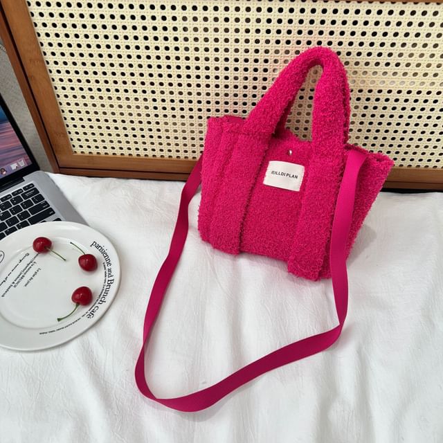Crossbody Handle Bag Fluffy Top