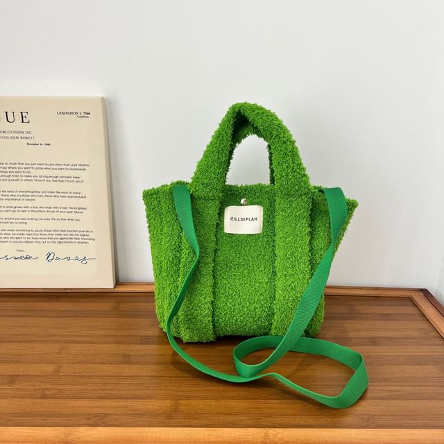 Crossbody Handle Bag Fluffy Top