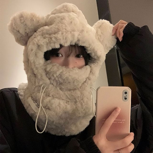 Bear Balaclava Ear Chenille