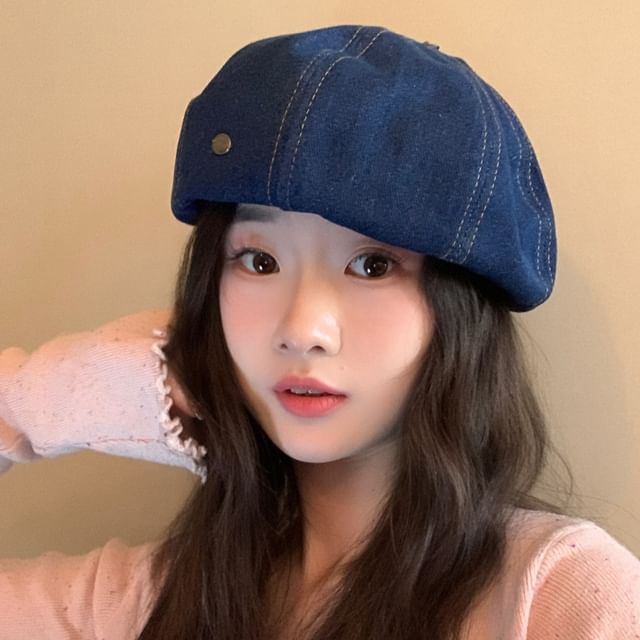 Beret Denim Hat