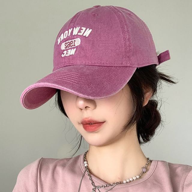 Baseball Embroidered Washed Cap Lettering