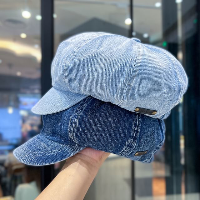 Denim Cap Washed Newsboy