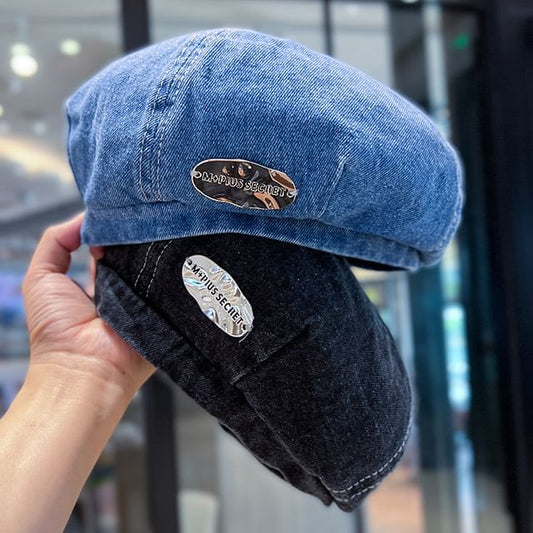 Accent Metal Beret Denim