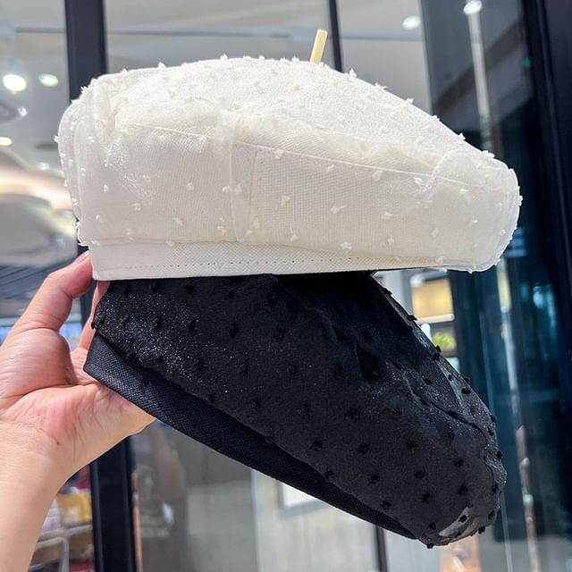 Mesh Beret Jacquard